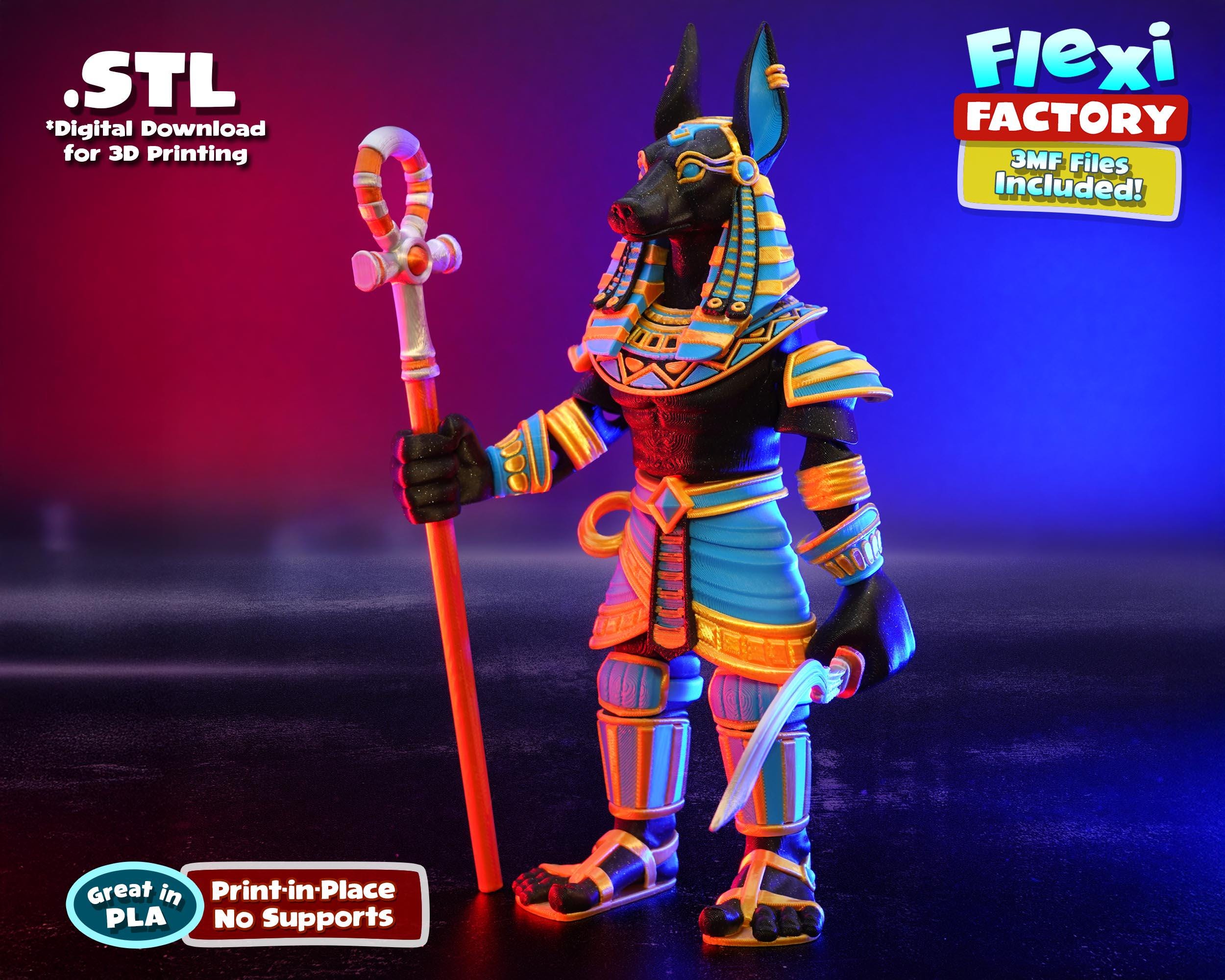 Flexi Factory Anubis With 3mf and Xl/cut Versions! - Etsy