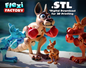 Flexi Print-In-Place Kangaroo and Joey