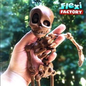 Cute Flexi actory Print-in-Place Skeleton STL for 3D Printing image 4