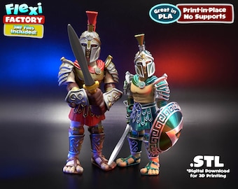 Flexi Factory Spartan Warrior with XL/Cut version and 3mf included!