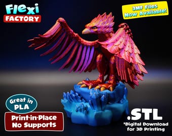 Flexi Factory Print In Place Phoenix now with 3mf file!
