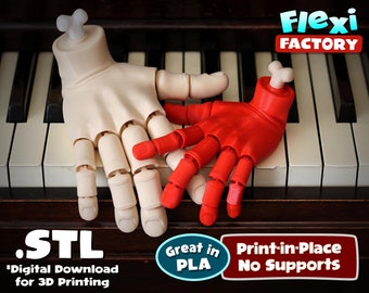 Flexi Factory Print-in-Place Hand - STL for 3D Printing