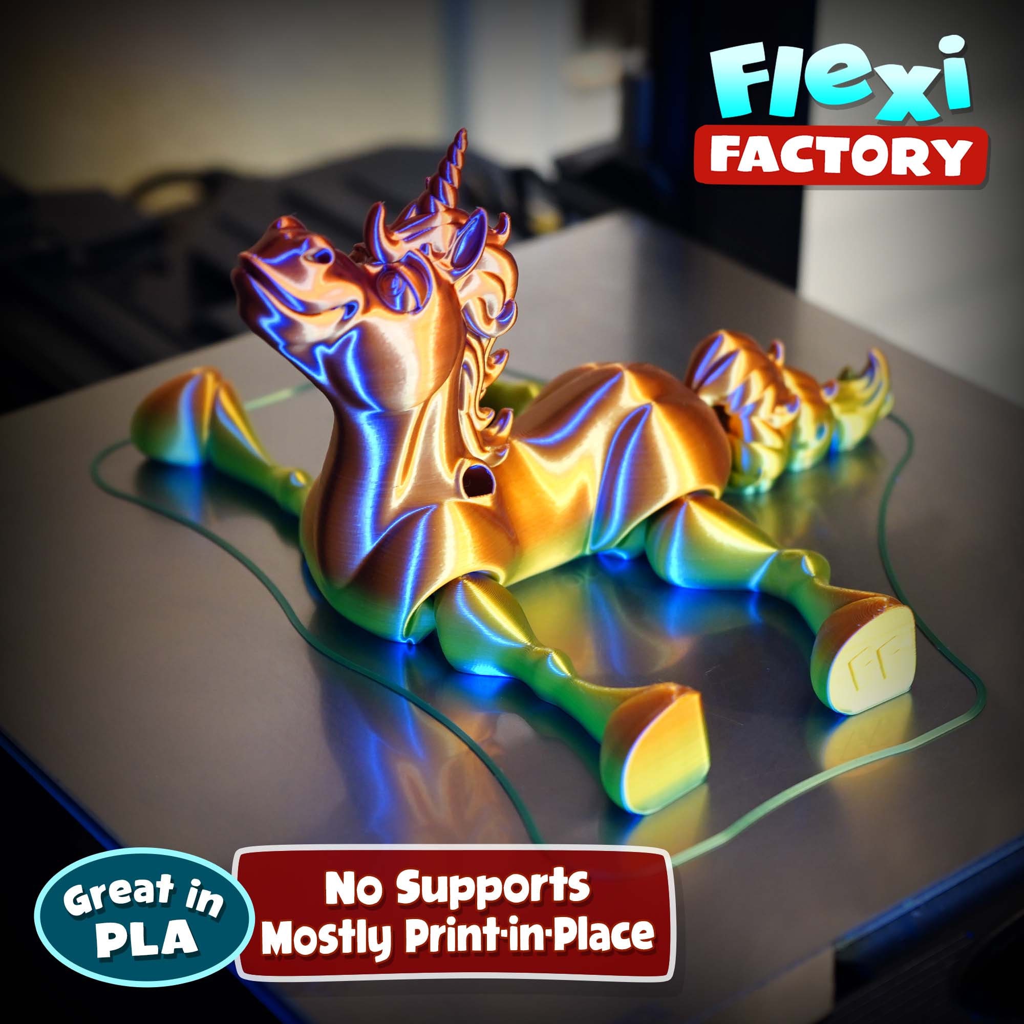 Flexi Factory Print-in-place Pegasus, Unicorn, Horse and  display picture 3