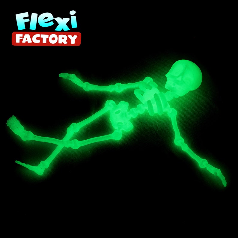 Cute Flexi actory Print-in-Place Skeleton STL for 3D Printing image 3