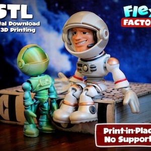 Flexi Print-In-Place Astronaut - STL file for 3D Printing