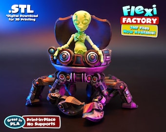 Flexi Factory Cyber Crab with STL and 3MF files included!