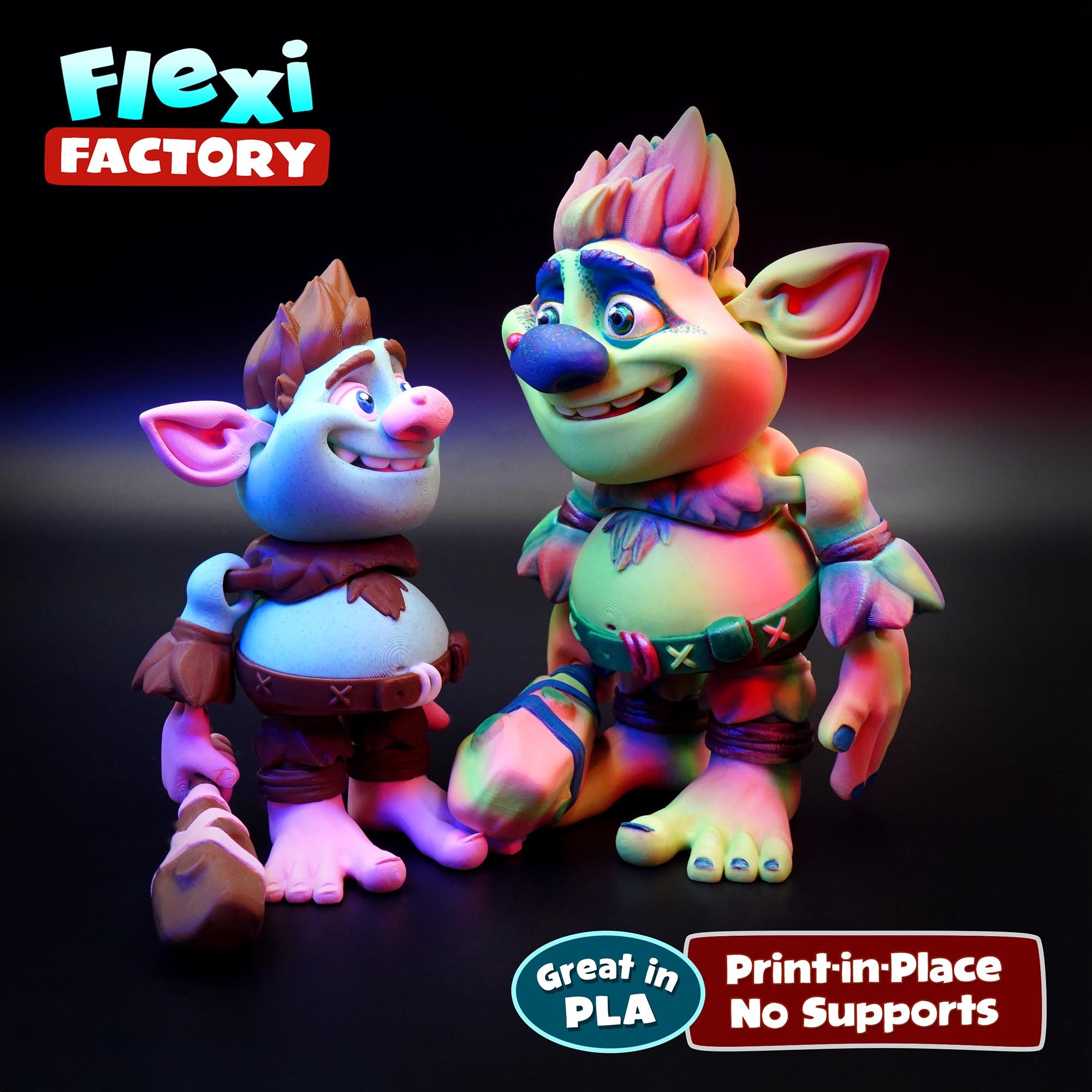 Flexi Factory Troll STL and 3MF Included! - Etsy