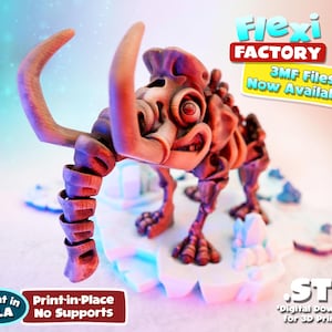Flexi Factory skeleton Mammoth: 3MF and STL files Included!