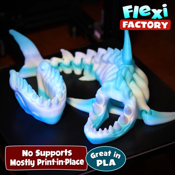 Flexi Print-in-place Imperial Dragon STL File for 3D Printing 