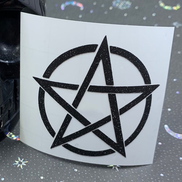 pentacle symbol vinyl decal | gift for pagan, witch, wiccan | witchy vibe sticker | pentagram vinyl sticker for car, laptop, phone, tumbler