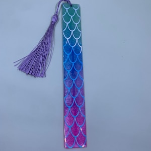 mermaid bookmark with personalization | mermaid lover gift | mermaid lady bookmark | pastel mermaid colors bookmark