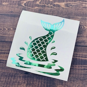 mermaid tail vinyl decal | holographic mermaid sticker | mermaid scale sticker for tumbler, laptop, car, phone | gift for mermaid lover