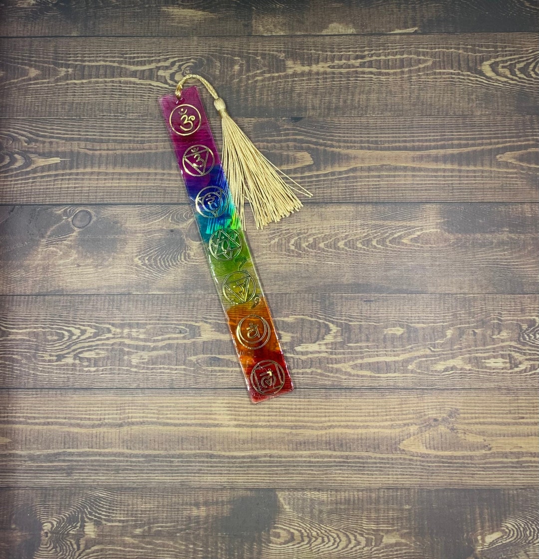 Rainbow Chakra Bookmark With Personalization Option | Resin Chakra ...