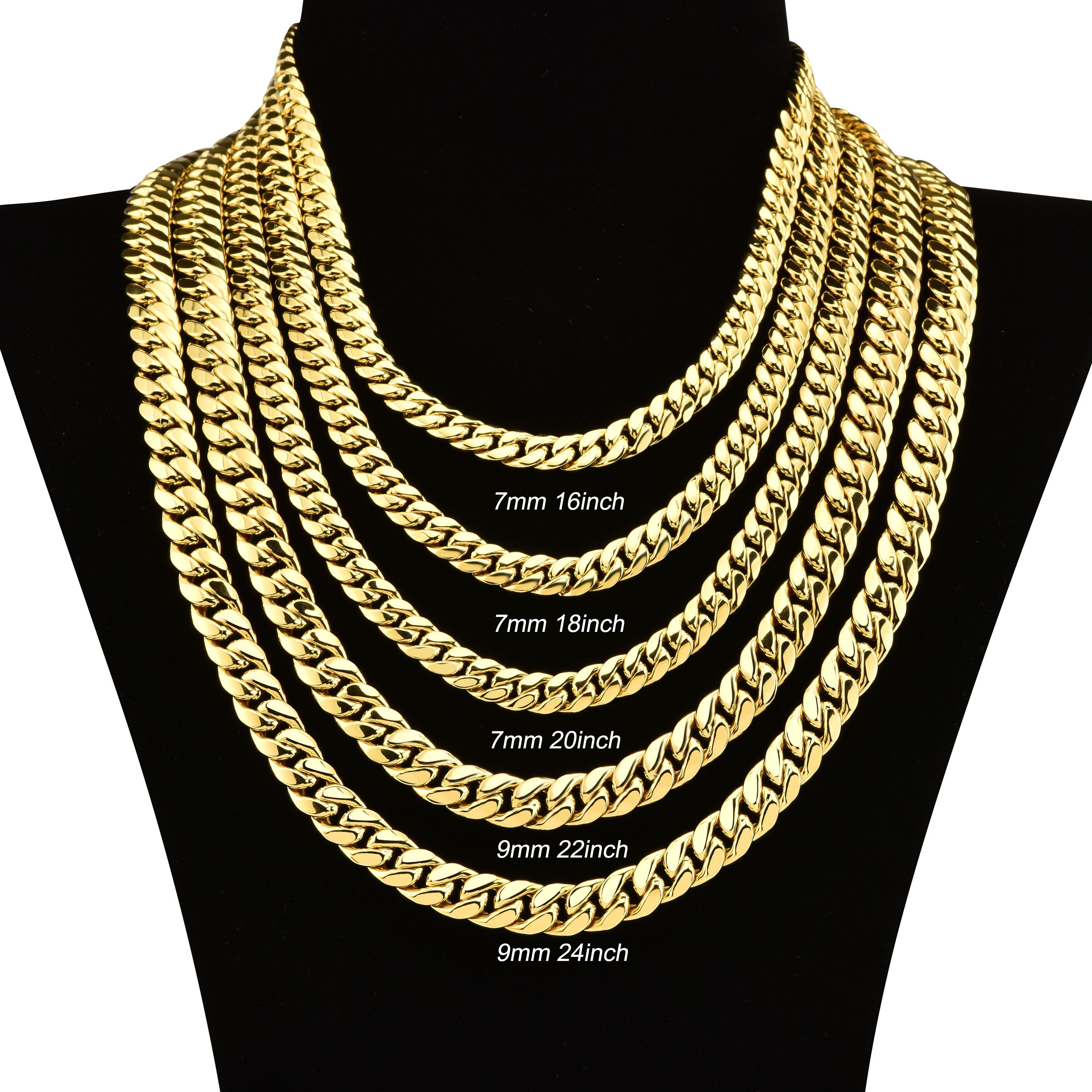 10K Miami Cuban Link Chain Necklace Royal Chain 10K - Etsy