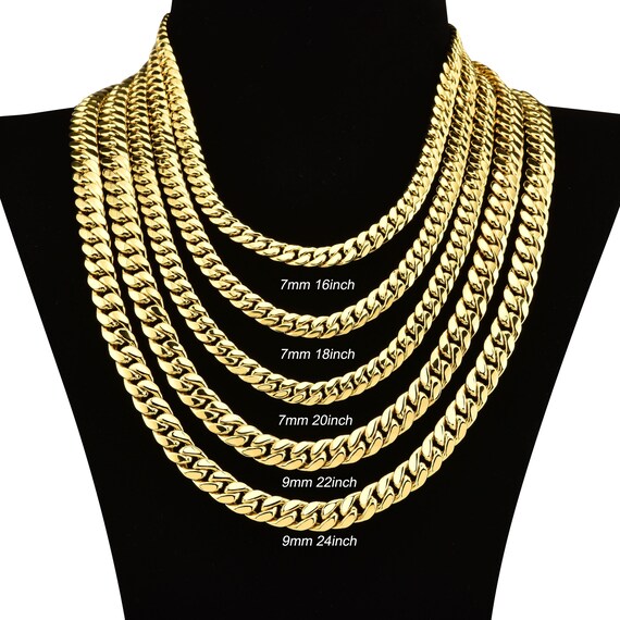 14K Real Solid Yellow Gold Necklace Rope Chain 7mm 24 inch 14kt Chain Unisex