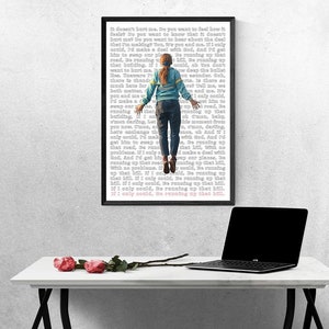 Digital Poster Art - Running up that Hill Songtext - Max Stranger Inspired