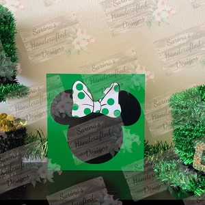 Hidden Mickey 4 Leaf Clover, St. Patrick's Day Clover, Lucky Green Clover, Disney, Tiered Tray Decor, Shamrock