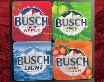 Busch Apple Lime Peach Coasters (Set of 2)