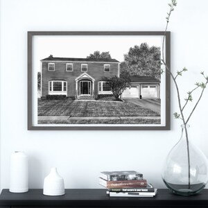 Ritratto della casa personalizzata, ritratto della casa dalla foto, regalo di inaugurazione della casa