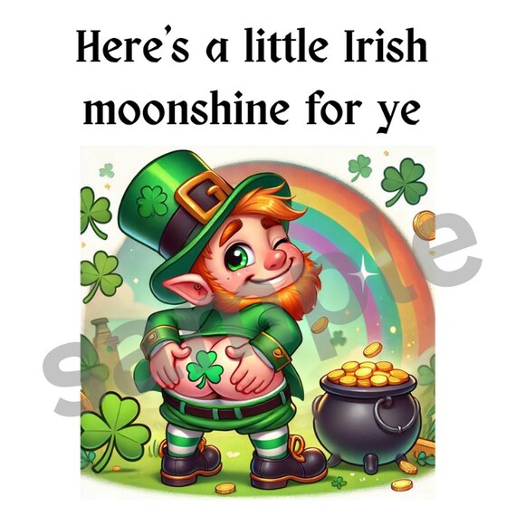 PERVERTED Leprechaun Sticker | St. Patrick’s Day Digital Sticker | Naughty Leprechaun sticker | 3x3 Printable Sticker | Instant Download |