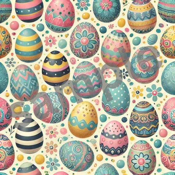 EASTER EGGS assortment of cute and festive Easter gift wrapping paper gift pattern (PRINTABLE file only)