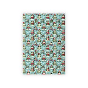 Christmas Frogs Wrapping Papers, Holiday Gift Wrap, Cute Frog Xmas Paper, Unique Design, Festive Present Packaging image 1