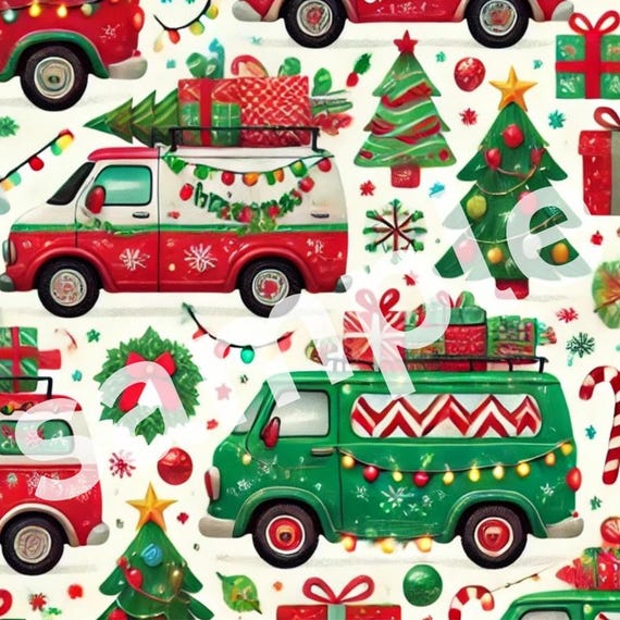 VANS vanlife Christmas wrapping paper pattern for 2024