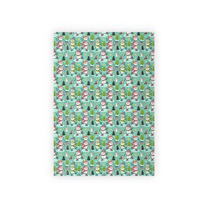 Christmas Cat Wrapping Papers, Cute Cartoon Kittens Ice Skating Scarves Hats Trendy 2024, Holidays Gift Wrap, Festive Cat Lover Present,