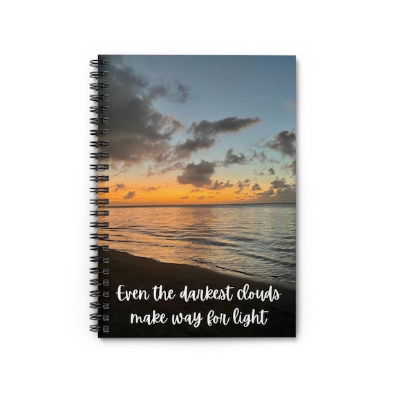 Inspirational Spiral Notebook - Nature Sunset Design, Perfect for Journaling, Gratitude, Gifts, & Motivational Quotes