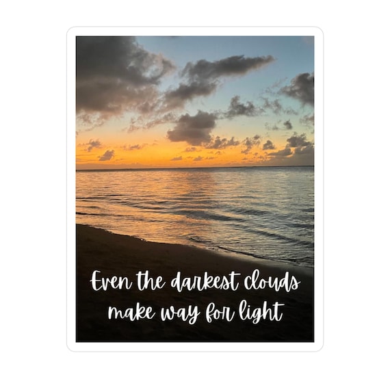Inspirational Vinyl Decals - Motivational Quote Stickers, Evening Sunset Aesthetic, Home Decor, Gifts for Friends, Quotes for Reflection