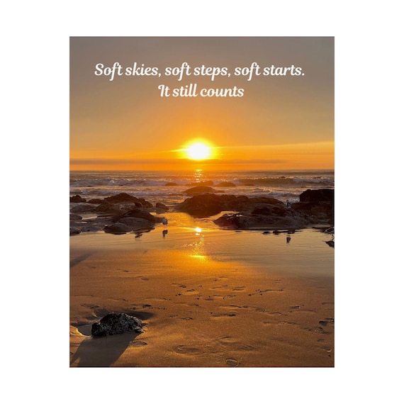 Inspirational Wall Art Print - Soft Skies Sunset Poster, Motivational Decor, Beach Decor, Home Office Art, Gift for Friends