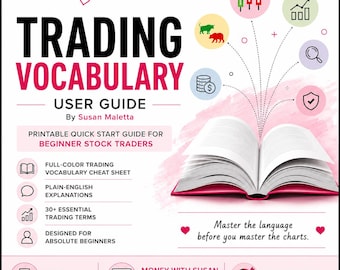 Trading Vocabulary Terms | Printable Stock Trading Cheat Sheet | Beginner Trading PDF | Quick Start Guide | Digital Download