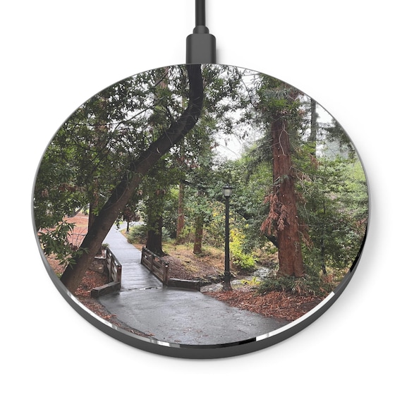 Scenic Path Wireless Charger - Nature-Inspired Charging Pad, Perfect for Home Office, Gift for Adventurers, Eco-Friendly Tech, Spring Decor
