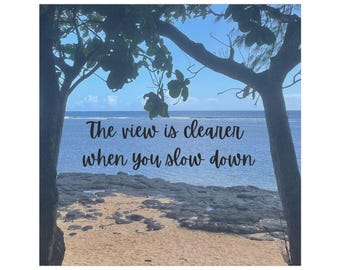 SLOW DOWN Inspirational Car Magnets - Slow Down to See the View, Motivational Decor, Travel Accessory, Gift for Nature Lovers, Car Decor