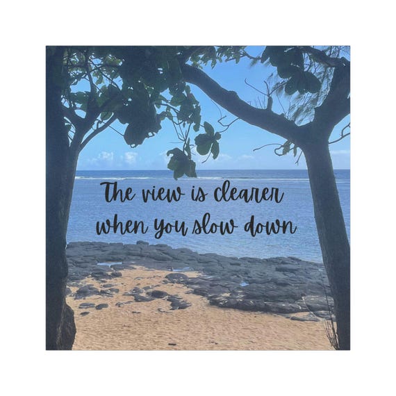 SLOW DOWN Inspirational Car Magnets - Slow Down to See the View, Motivational Decor, Travel Accessory, Gift for Nature Lovers, Car Decor