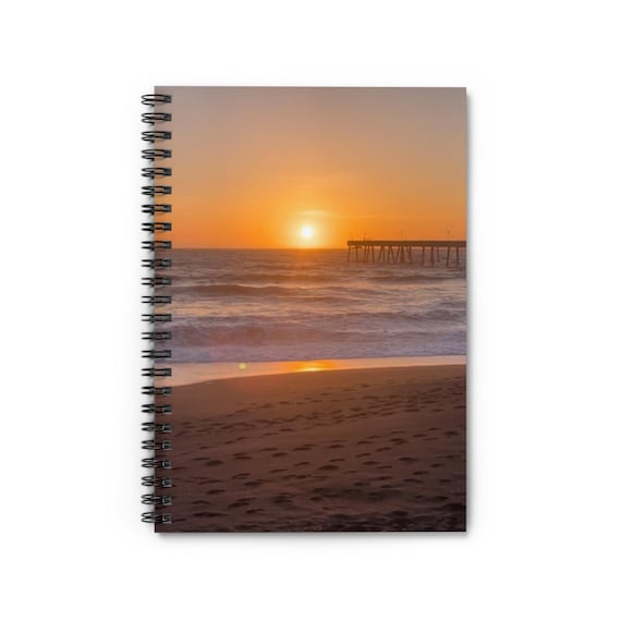 Sunset Beach Spiral Notebook - Ruled Lined Journal, Beach Lover Gift, Travel Diary, School Supplies, Eco-Friendly Stationery