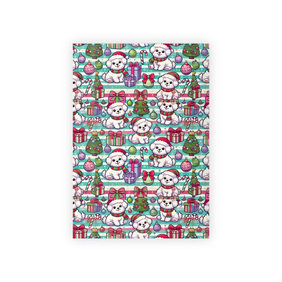 Adorable Mini Poodle Christmas Wrapping Paper, Cute and Festive Gift Wrap for the Holidays