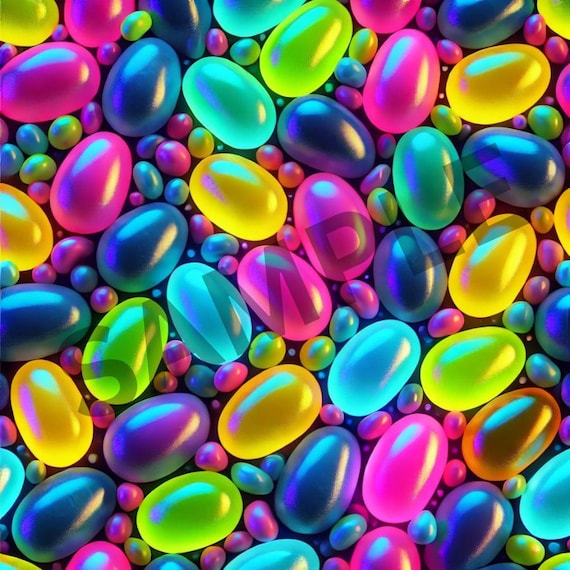 EASTER JELLYBEANS bright and colorful, festive Easter gift wrapping paper gift pattern (PRINTABLE file)