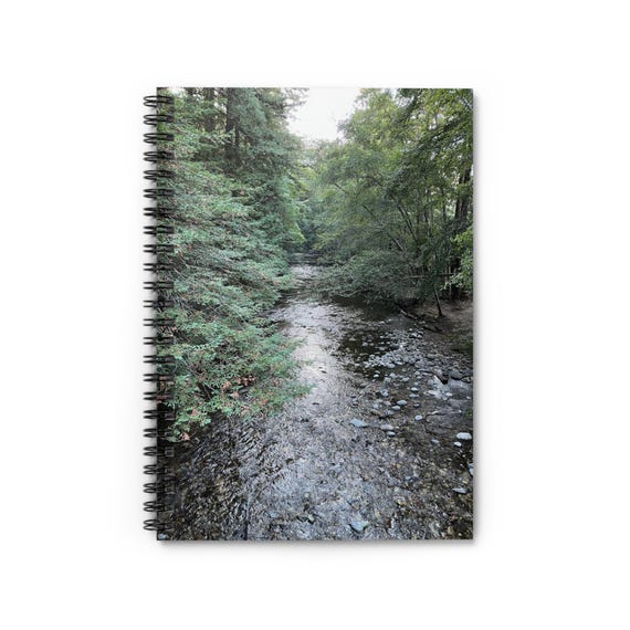 Nature-Inspired Spiral Notebook, Forest Journal, Outdoor Scene Notepad, Gift for Writers, Nature Lover's Stationery, Eco-Friendly