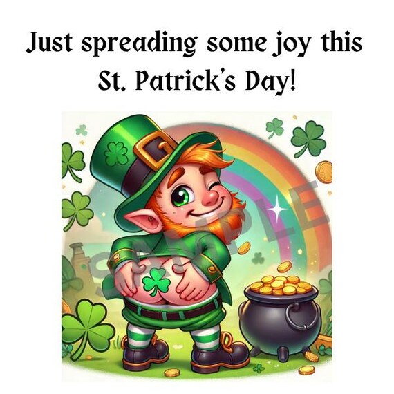 FLASHING St. Patrick’s Day Sticker | Cute Leprechaun Digital Sticker | Lucky Irish Sticker for DIY Crafts & Planners | Instant Download