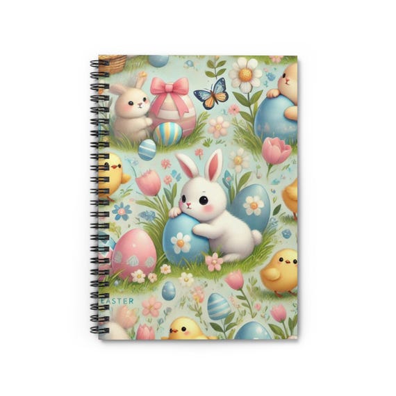 Easter Bunny Spiral Notebook - Cute Spring Design for Kids and Adults, Perfect Gift for Easter, Journaling, School Supplies, Gift