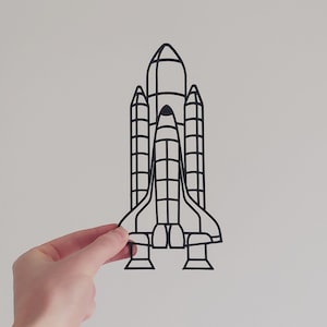Space Shuttle – Wall Art Hanging Decoration – Home Decor – Black - PrintingHive