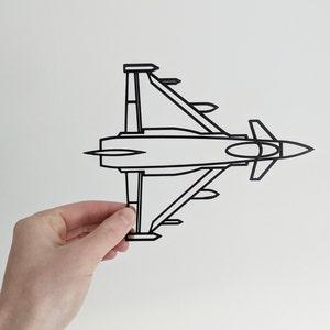 Eurofighter Typhoon  - Wall Art Hanging Decoration – Home Decor – Black - PrintingHive