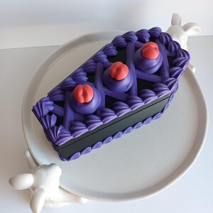 Boîte à bijoux en forme de cercueil - SUR COMMANDE - Palette de couleurs mates personnalisées - Glaçage avec des cerises - Boîte à bijoux