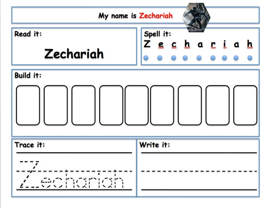 name recognition and name practice worksheet etsy