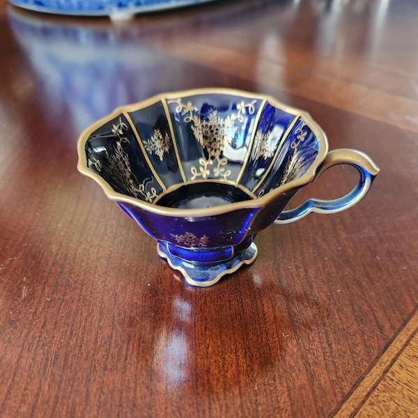 Echt Cobalt Lindner Kueps Bavaria Demitasse Cup, espresso cup, home accent, home decor, gift for her, tea cup gift, gift for mom