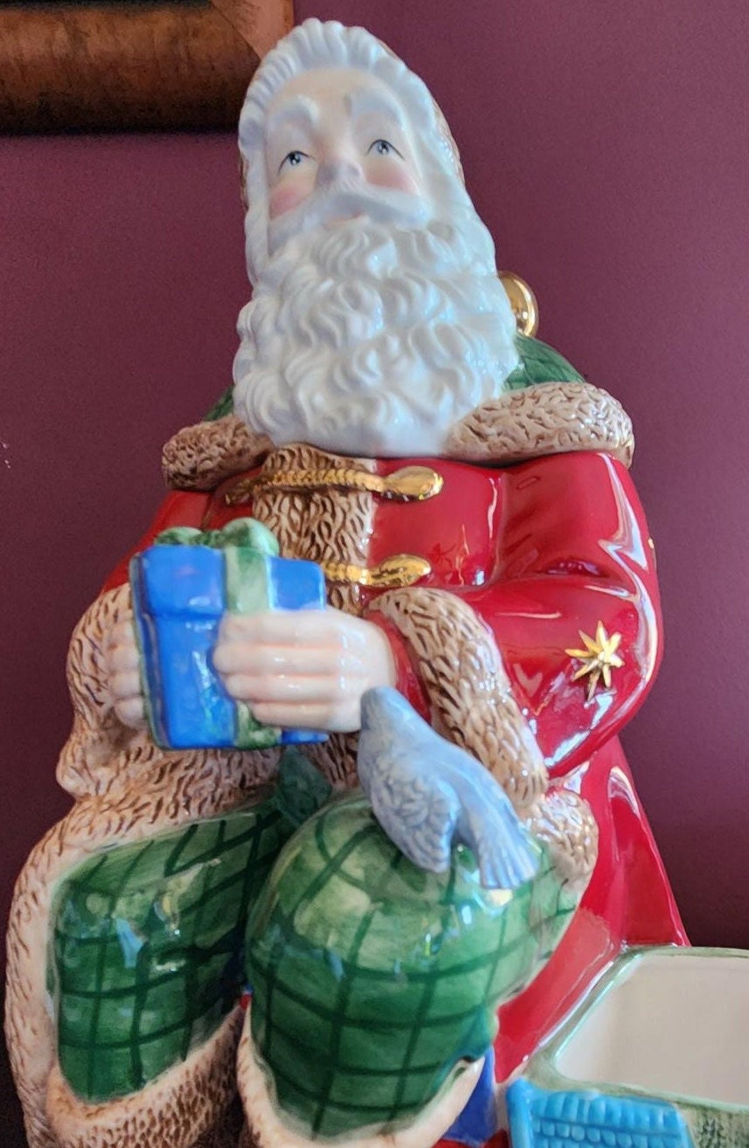 Waterford Holiday Heirlooms Santa Cookie Jar Etsy
