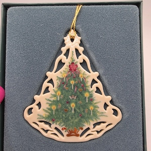 Lenox Christmas Ornament Victorian Lace Collection Christmas Tree 1991