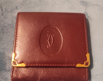 Must De Cartier Key Case/holder 1980s - Burgundy Leather - 4-hook