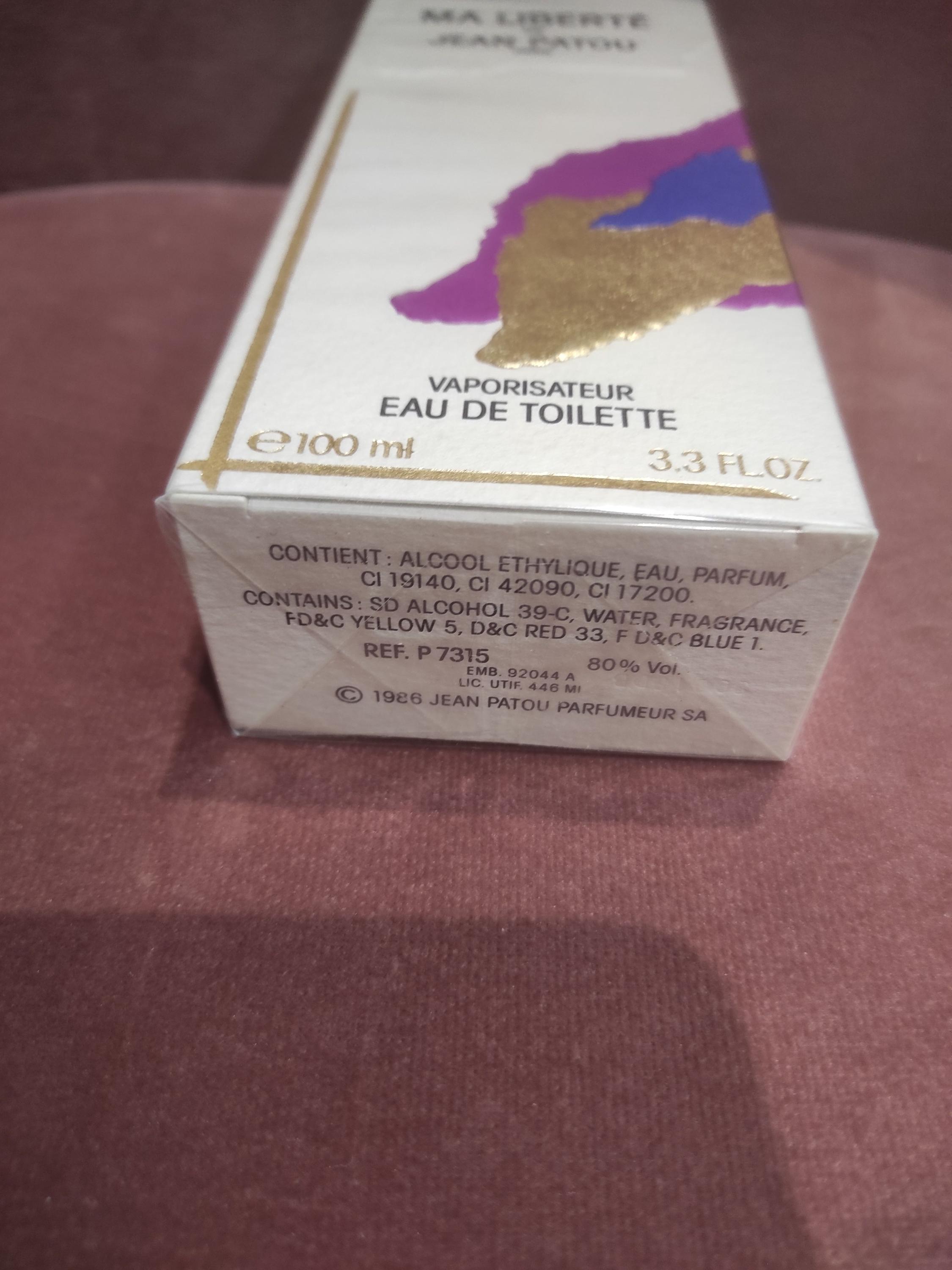 Jean Patou Ma Liberte De Jean Patou Eau De Toilette 100ml Old